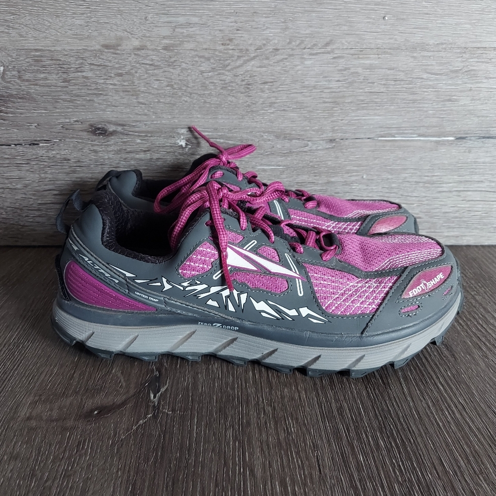 Altra Lone Peak 3.5 Zero Drop Purple and Gray Trail Running Shoe Women's Size 9